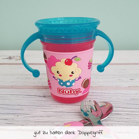 Nuby Trinklern-Becher 360° Wonder Cup 240 ml - 3D Motiv Candy