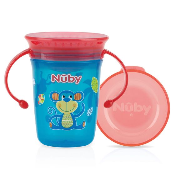 Nuby Trinklern-Becher 360° Wonder Cup 240 ml - Affe