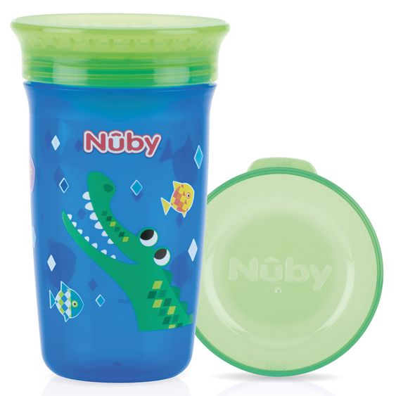 Nuby Trinklern-Becher 360° Wonder Cup 300 ml - Krokodil