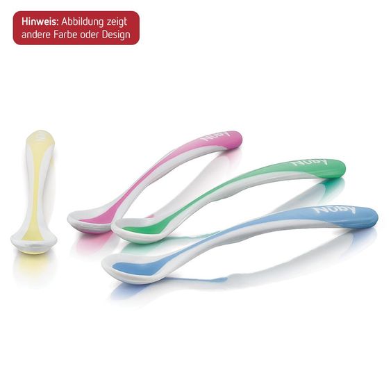 Nuby Heat Sensor Spoon 2 Pack Soft Sensitive - Blue