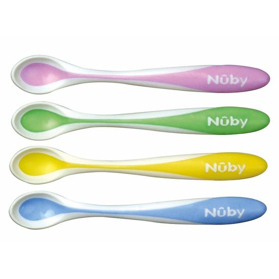 Nuby Wärmesensor-Löffel 2er Pack Soft Sensitive - verschiedene Designs