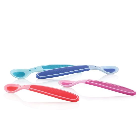 Nuby Cucchiaio con sensore di calore 3 confezioni morbide - vari design