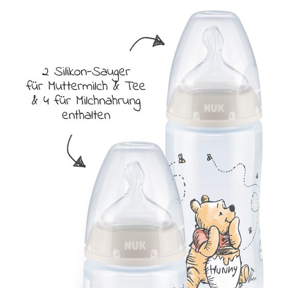 Nuk 15-tlg. Premium PP-Flaschen-Set First Choice Plus - Temperature Control - Disney Winnie Pooh - Blaugrün