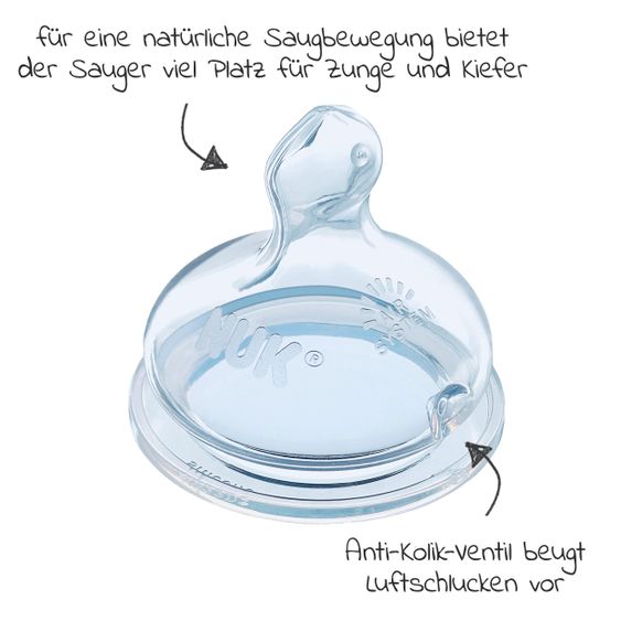 Nuk 15-tlg. Premium PP-Flaschen-Set First Choice Plus - Temperature Control - Disney Winnie Pooh - Blaugrün