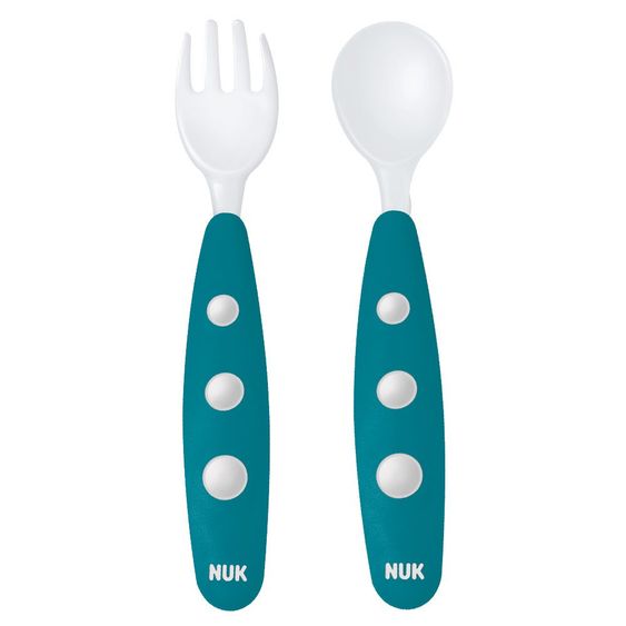 Nuk 2-piece cutlery set Easy Learning Mini - Petrol