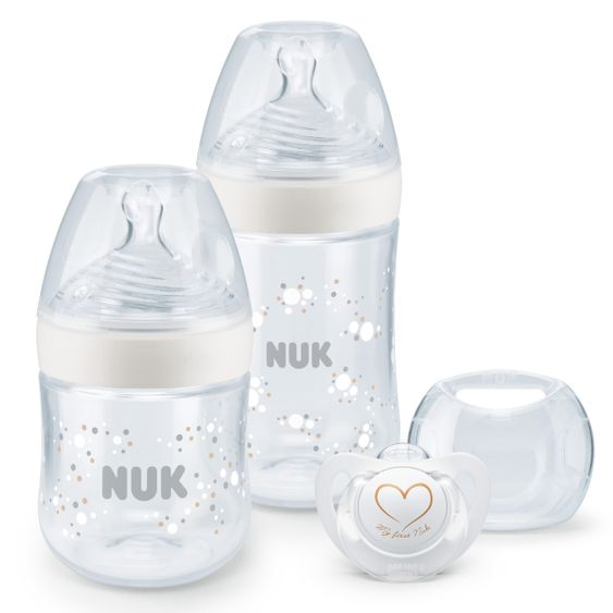 Nuk 3-tlg. Start-Set Nature Sense - Temperature Control - Weiß