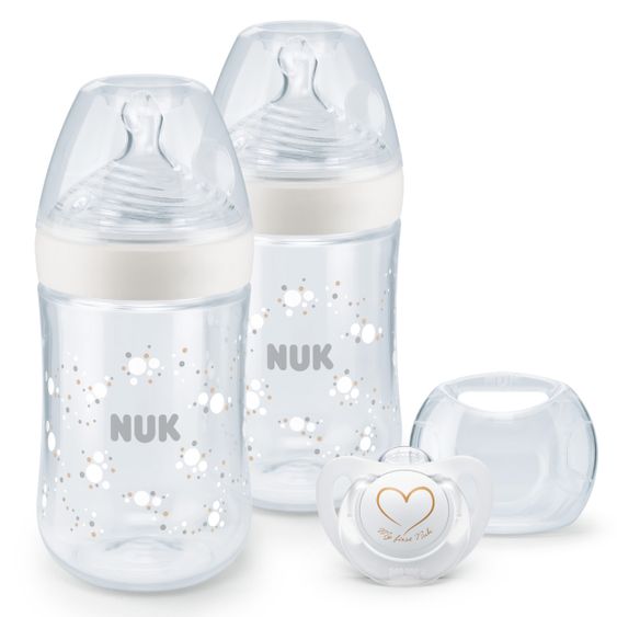 Nuk 3-tlg. Twin-Set Nature Sense - Temperature Control - Weiß