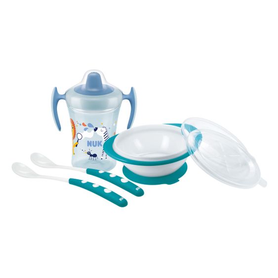 Nuk 4-piece learning to eat set Evolution - Petrol