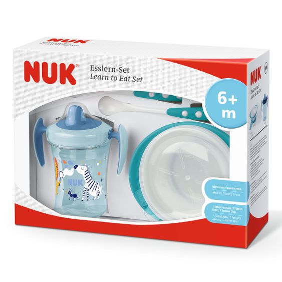 Nuk 4-piece learning to eat set Evolution - Petrol