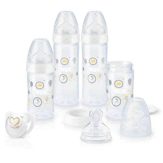 Nuk 5-tlg. Newborn-Set New Classic - Silikon - Weiß