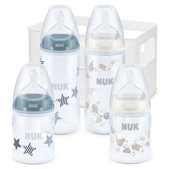 Nuk 5-tlg. PP-Flaschen-Set First Choice Plus - Silikon - Blau