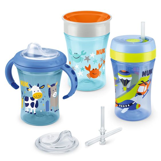 Nuk 5-tlg. Trinklern-Set Cups - Blau