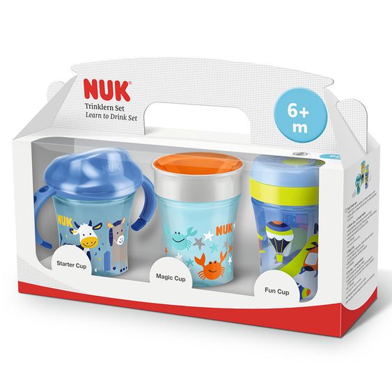 Nuk 5-tlg. Trinklern-Set Cups - Blau