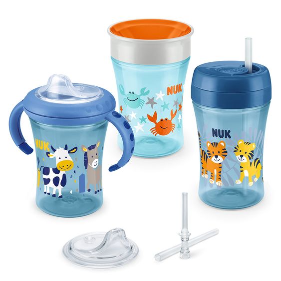 Nuk 5-tlg. Trinklern-Set Cups - Blau