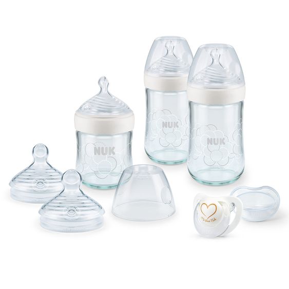 Nuk 6-tlg. Glas-Flaschen-Set Nature Sense - Weiß