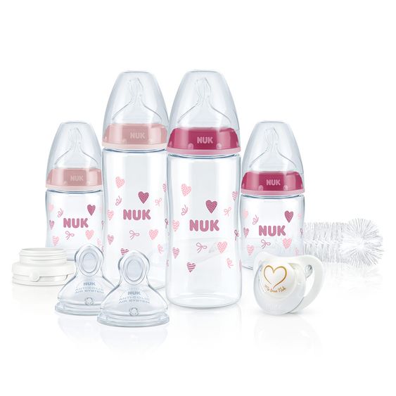 Nuk 9-tlg. Perfect-Start-Set First Choice Plus - Silikon - Rosa