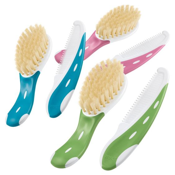 Nuk Babybürste mit Kamm - Blau