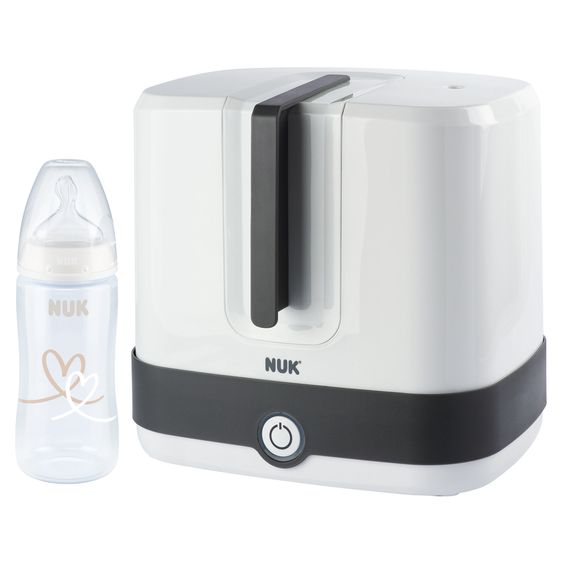 Nuk Dampf-Sterilisator Vario Express + Gratis PP-Flasche First Choice Plus 300 ml Flow Control