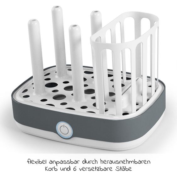 Nuk Dampf-Sterilisator Vario Express + Gratis PP-Flasche First Choice Plus 300 ml Flow Control