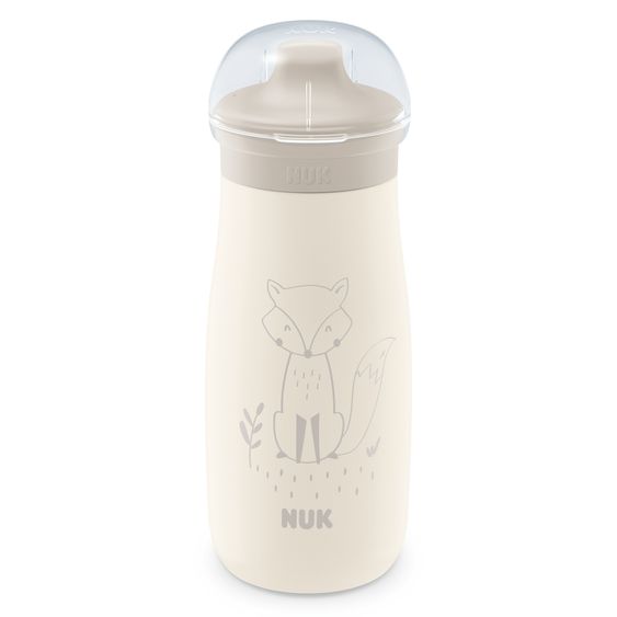 Nuk Biberon in acciaio inox Mini-Me Sip Cup - con tappo a prova di morso 300 ml - Fox - Beige