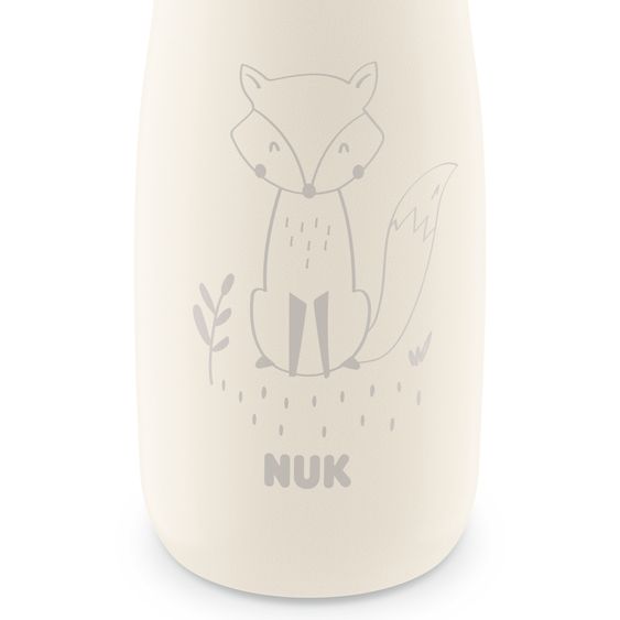 Nuk Edelstahl-Trinkflasche Mini-Me Sip Cup - mit bissfestem Trinkaufsatz 300 ml - Fuchs - Beige