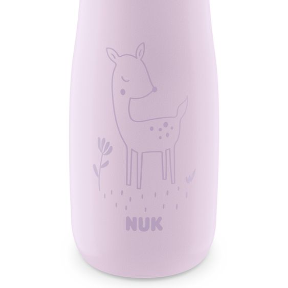 Nuk Edelstahl-Trinkflasche Mini-Me Sip Cup - mit bissfestem Trinkaufsatz 300 ml - Reh - Flieder