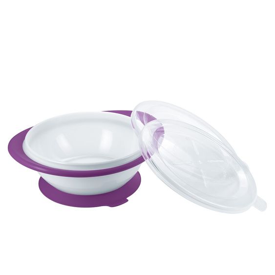 Nuk Esslern-Schale Easy Learning mit Saugnapf & Deckel - Violett