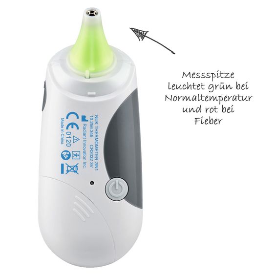 Nuk Fieberthermometer Baby 3-in-1 Infrarot für Ohr & Stirn