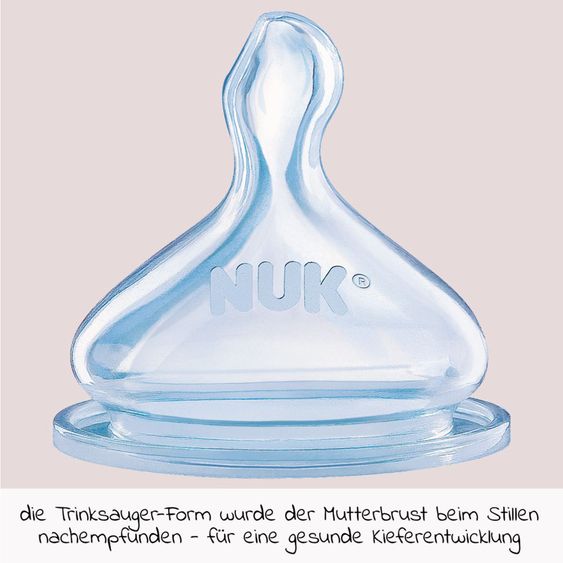 Nuk Glas-Flasche 3er Pack First Choice Plus 240 ml + Silikon-Sauger Gr. 1 M - Temperature Control + GRATIS Flaschenbürste - Sterne