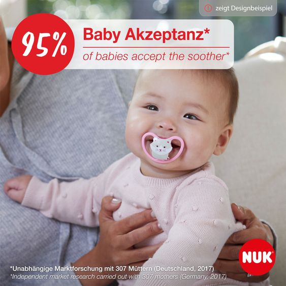Nuk Leucht-Schnuller 2er Pack Space Night - Silikon 18-36 M - Löwe / Nachthimmel