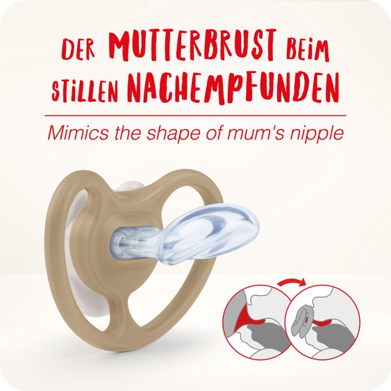 Nuk Leucht-Schnuller 2er Pack Space Night - Silikon 18-36 M - Schaf / Nachthimmel