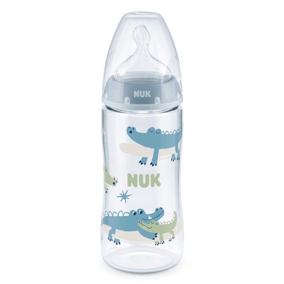 Nuk PA bottle First Choice Plus 300 ml + silicone teat size M - Temperature Control - Blue