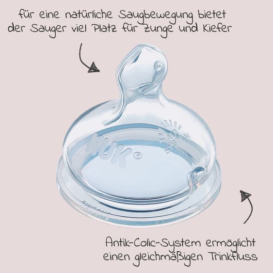 Nuk PA-Flasche First Choice Plus Temperature Control 150 ml - Silikon Gr. 1 S - Blau