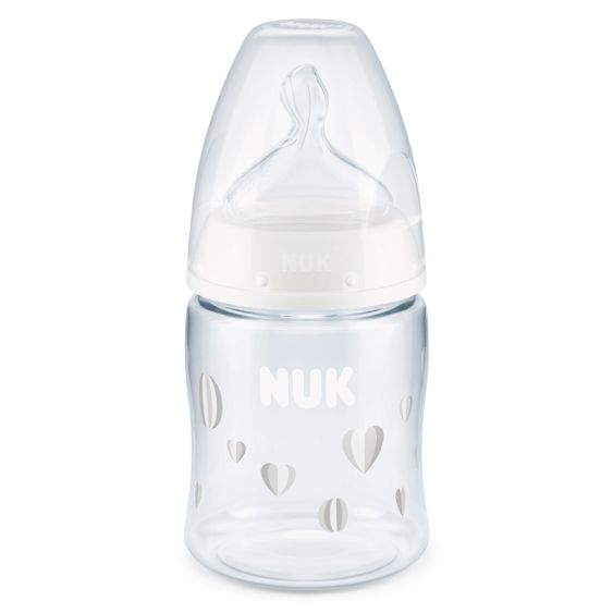 Nuk PA-Flasche First Choice Plus Temperature Control 150 ml - Silikon Gr. 1 S - Weiß