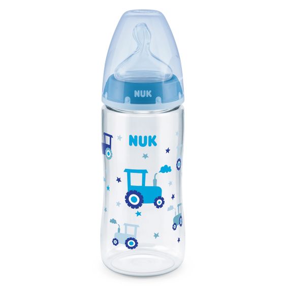 Nuk PA-Flasche First Choice Plus Temperature Control 300 ml - Silikon Gr. 1 M - Blau