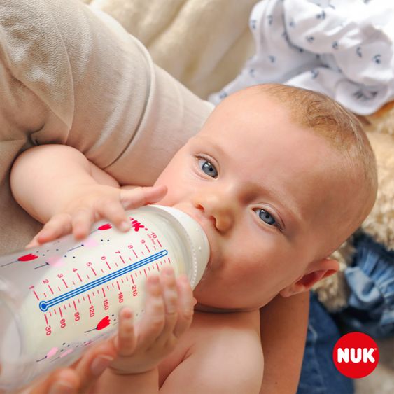 Nuk PA-Flasche First Choice Plus Temperature Control 300 ml - Silikon Gr. 1 M - Rosa