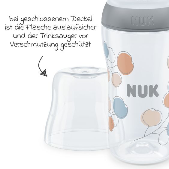 Nuk Bottiglia PP 3-pack Perfect Match 260 ml + tettarella in silicone taglia M - twigs & rainbow