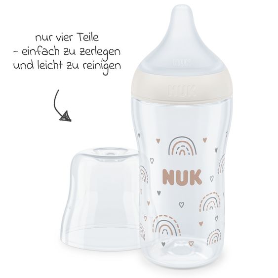 Nuk Bottiglia PP 3-pack Perfect Match 260 ml + tettarella in silicone taglia M - twigs & rainbow