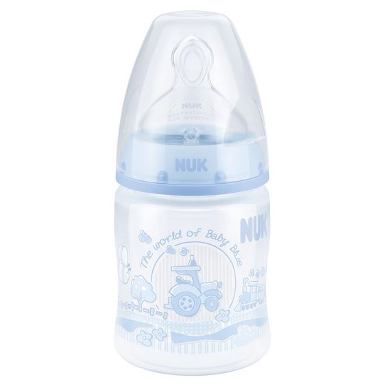 Nuk PP-Flasche First Choice Plus 150 ml - Silikon Gr. 1 M - Baby Blue