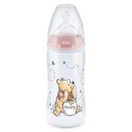 PP-Flasche First Choice Plus 300 ml + Silikon-Sauger Gr. 1 M - Temperature Control - Disney Winnie Pooh - Rosa