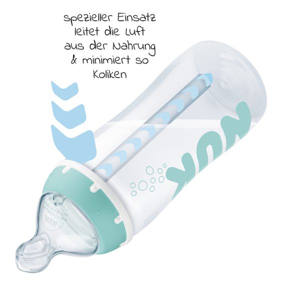 Nuk PP-Flasche First Choice Plus Anti-Colic 300 ml + Silikon-Sauger Gr. M - Temperature Control