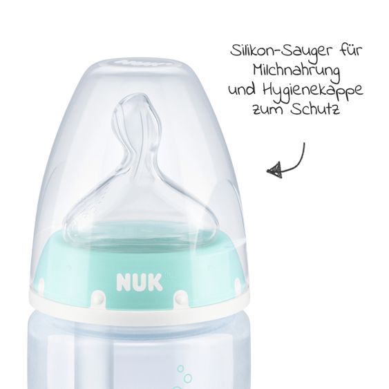 Nuk PP-Flasche First Choice Plus Anti-Colic 300 ml + Silikon-Sauger Gr. M - Temperature Control