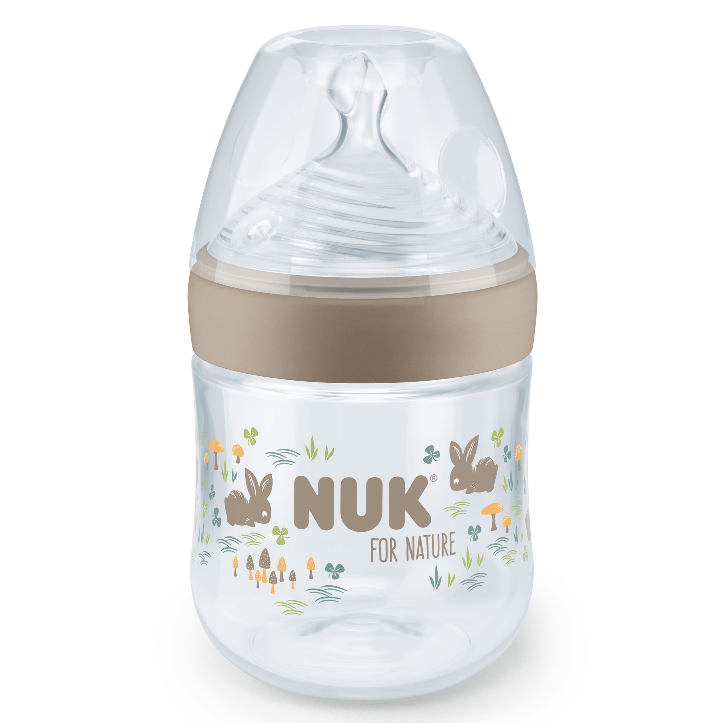 NUK Vasino Ergonomico Per Bambini, Con Schienale Alto E Paraspruzzi, Colore Grigio/beige