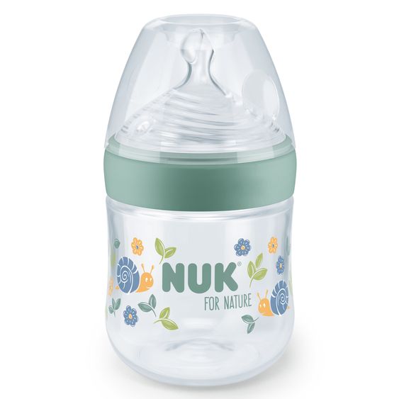 Nuk PP-Flasche for Nature 150 ml + Silikon-Sauger Gr. S - Grün