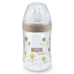 PP-Flasche for Nature 260 ml + Silikon-Sauger Gr. M - Beige