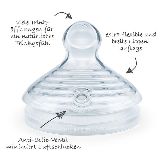 Nuk PP-Flasche Nature Sense 260 ml - Silikon Gr. 2 M - Grün
