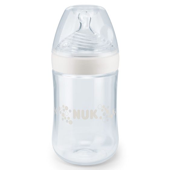Nuk PP-Flasche Nature Sense 260 ml - Silikon Gr. 2 M - Weiß