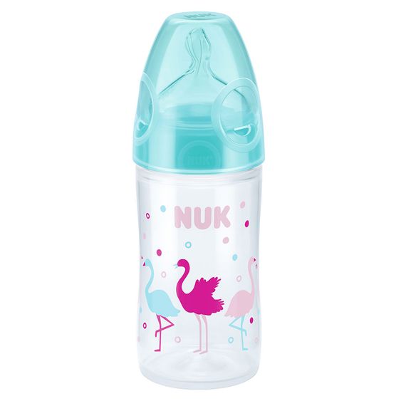 Nuk PP-Flasche New Classic 150 ml - Silikon Gr. 1 S - Flamingo - Türkis Pink