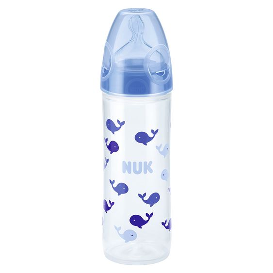 Nuk PP-Flasche New Classic 250 ml - Silikon Gr. 2 M - Wal - Blau