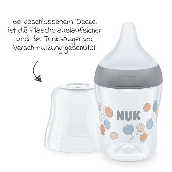 Nuk Bottiglia in PP Perfect Match 150 ml + tettarella in silicone misura S - ramoscelli - grigio